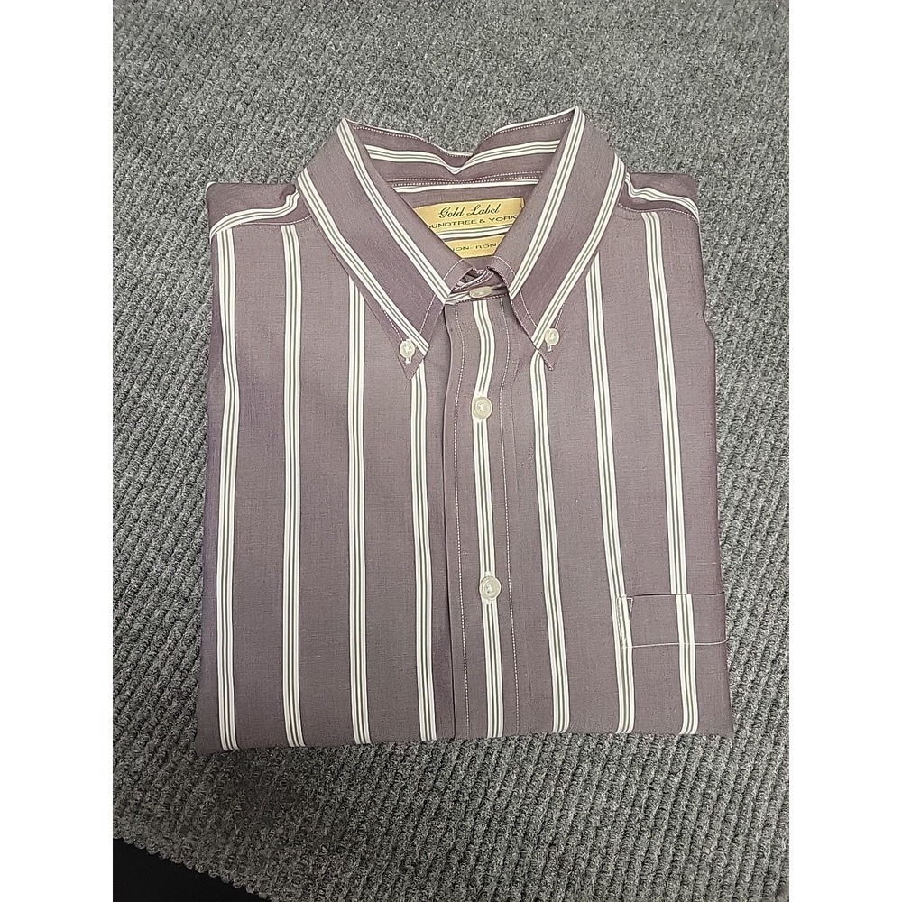 Mens XL Long Sleeve Button Down Shirt Roundtree & York Gold Label
